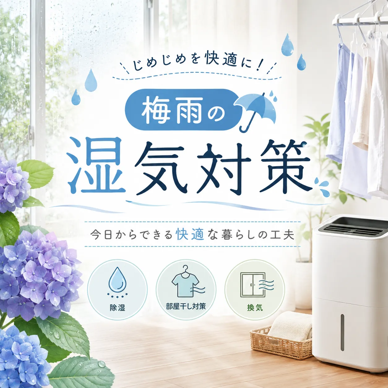 梅雨を心地よく越える、湿気とのつきあい方