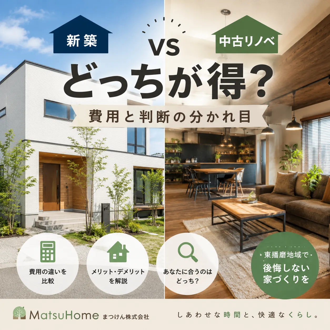 新築と中古リノベ、暮らしで選ぶ家づくり