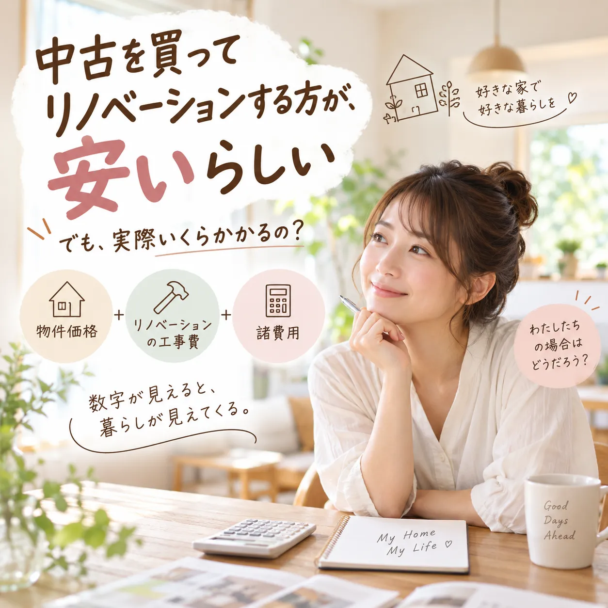 「中古を買ってリノベーションする方が、安いらしい」